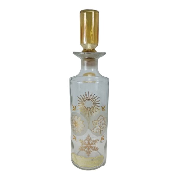 Old Fitzgerald Four Seasons Glass Decanter Empty Bottle Vintage - Picture 1 of 8